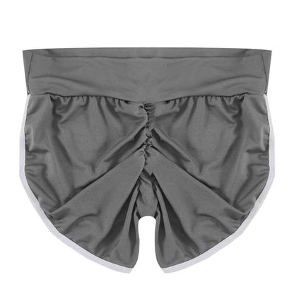 Low Waist Sport Shorts For Women Summer Elasticated Fold Design Shorts Sexy Ladies Training Gym Shorts Mini Skinny Fitness Short