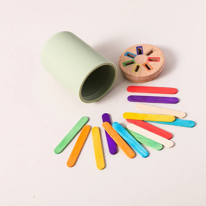 Baby Toys Montessori Silicone Educational Toys Cognitive Toys Color Matching Bucket Toddler Toys Sensor Game Baby Games 2 Years