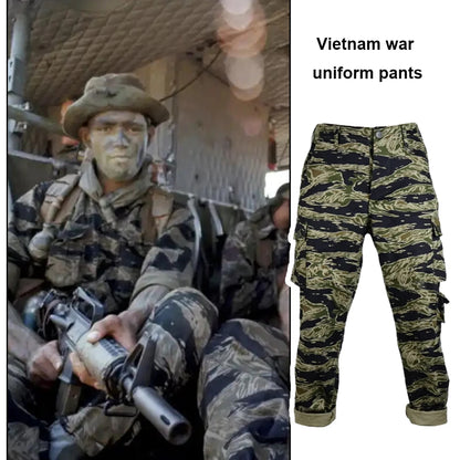 Tiger Jacket Vietnam Suit Tabby Striped Top and Pants Replica World War II Equipment Casual Training Suit WW2