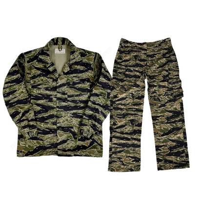 Tiger Jacket Vietnam Suit Tabby Striped Top and Pants Replica World War II Equipment Casual Training Suit WW2
