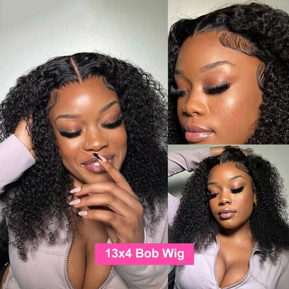 Deep Water Wave Human Hair Wig For Women Raw Indian Hair 13X4 Hd Transparent Lace Frontal Wig 16 18Inch Natural Color 250%