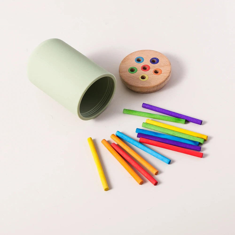 Baby Toys Montessori Silicone Educational Toys Cognitive Toys Color Matching Bucket Toddler Toys Sensor Game Baby Games 2 Years