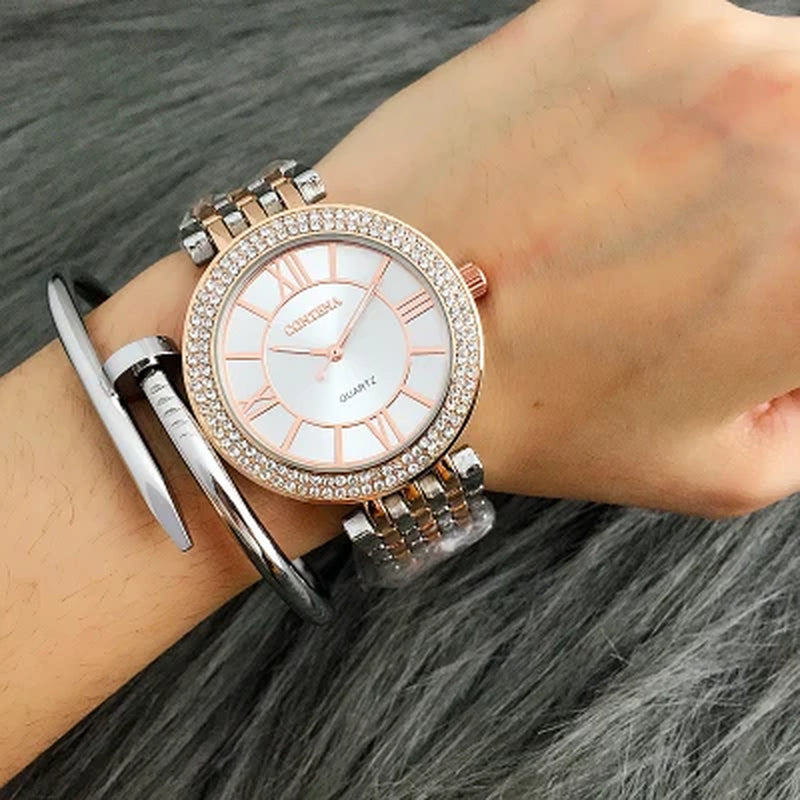 CONTENA Fashion Silver Women Watches Stainless Steel Women&