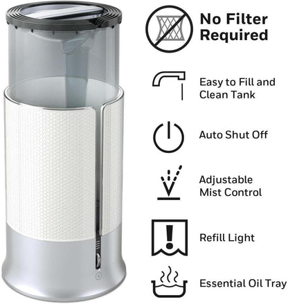 Designer Series Cool Mist Humidifier, White