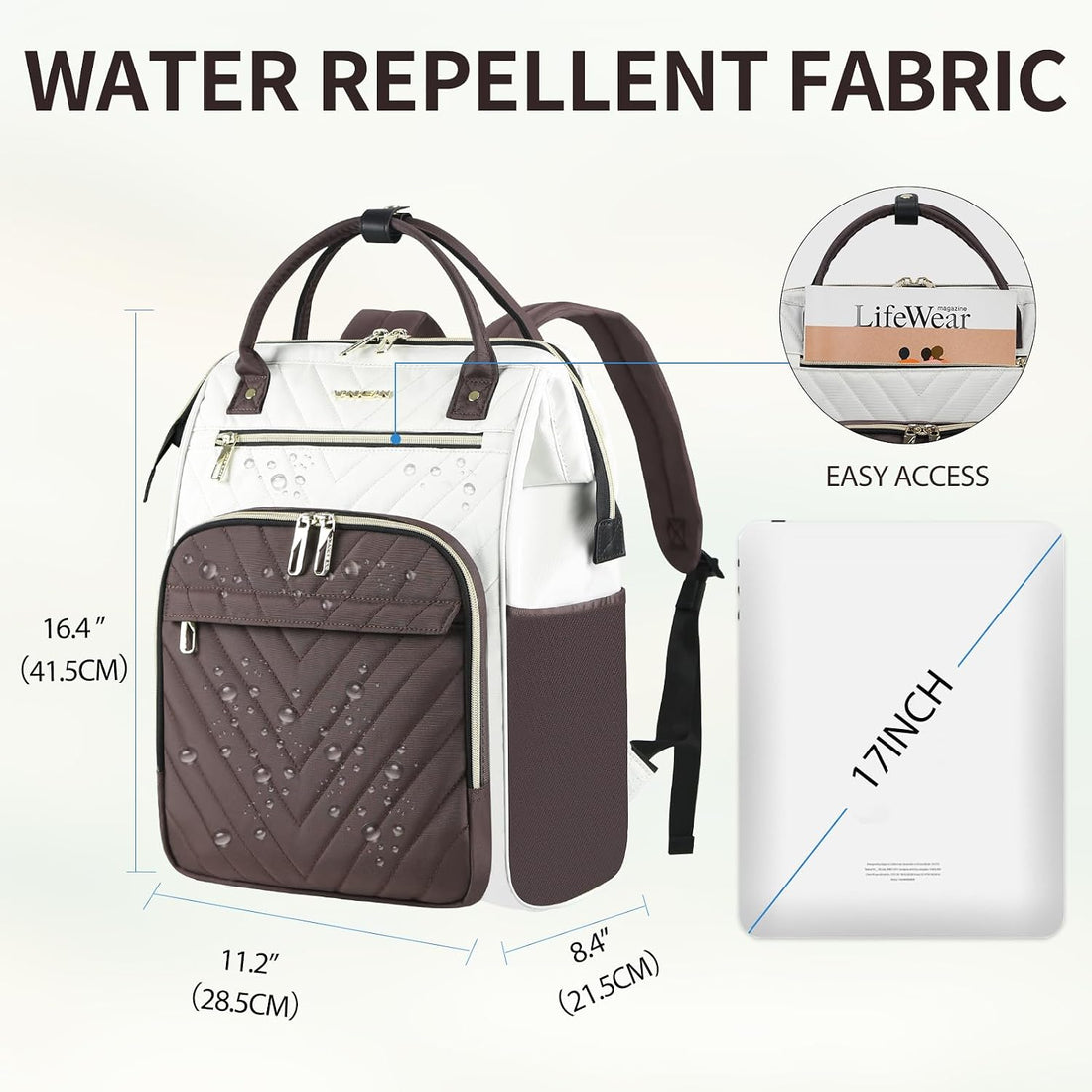 15.6 Inch Laptop Backpack for Women Large Capacity