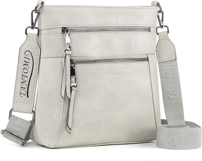 Medium Crossbody Bags for Women, PU Leather Travel Crossbody Purses