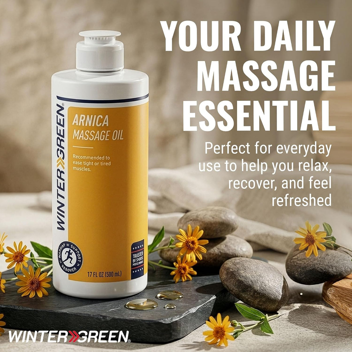 Arnica Massage Oil, Sports Therapy, Muscle Relief, 16.9 Oz