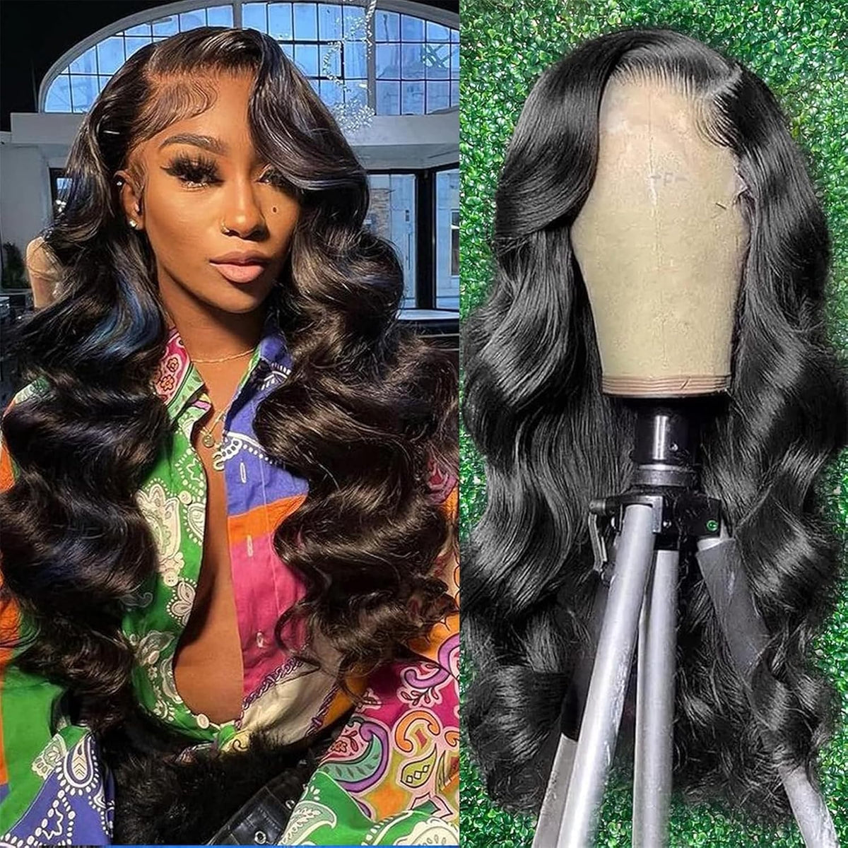 13X6 Lace Front Wigs Human Hair 180 Density HD Lace Body Wave Wig