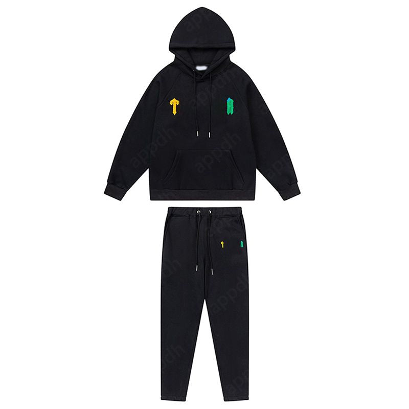 Mens Tracksuits Trousers Shooters Set Designer Hoodies Streetwear Sweatshirts Sports Suit Embroidery Plush Letter Decoration Thick Hoodies Men Pants