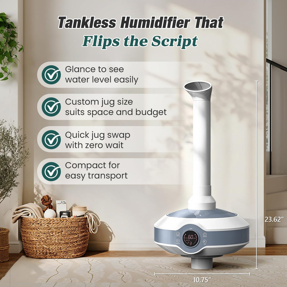 Humidifier Large Room 1000 Sq.Ft. Whole House &amp; Commercial