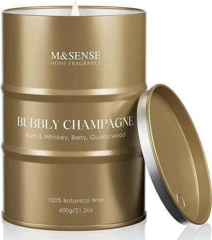 Bubbly Champagne Scented Soy Candle, Large, 21.2 Oz