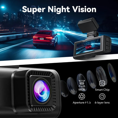 Dash Cam Front and Rear, Dash Cam 4K with Wifi &amp; GPS, 4K/2.5K Front+1080P Rear Dashcam, Dash Camera with Night Vision, 3.18&