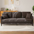 83" Sofa Couch for Living Room,Comfy Teddy Fleece Loveseat Sofa,Extra Deep Seat Couches , Tool-Free Setup Love Seat with 2 Pillows,Brown