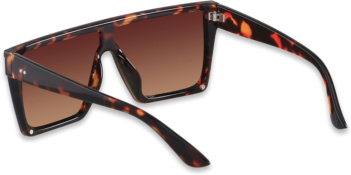 Square Oversized Sunglasses for Women Men Big Flat Top