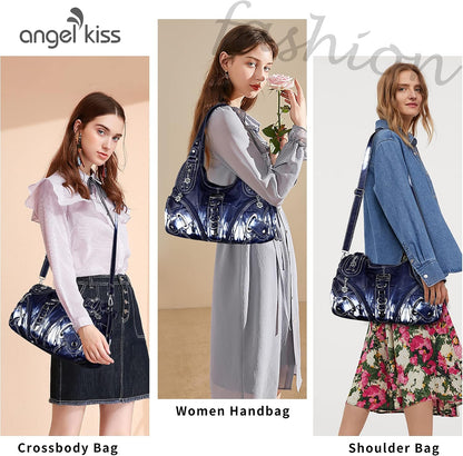 Angelkiss Hobo Purses and Handbags for Women Satchel Handbag Women Purses Large Daily Shoulder Bags