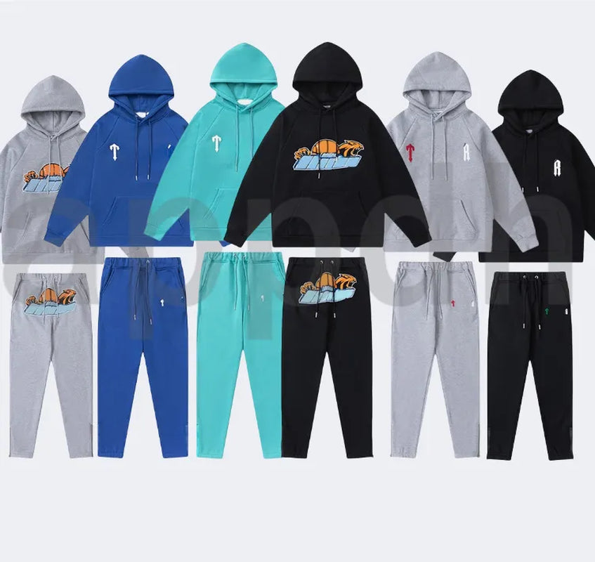 Mens Tracksuits Trousers Shooters Set Designer Hoodies Streetwear Sweatshirts Sports Suit Embroidery Plush Letter Decoration Thick Hoodies Men Pants