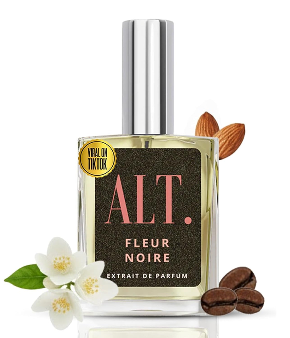 Fleur Noire - Inspired by Blk Opiu.M Perfume for Women, Extrait De Parfum, Long Lasting Fragrance with Coffee, Jasmine &amp; Vanilla Notes, 60Ml