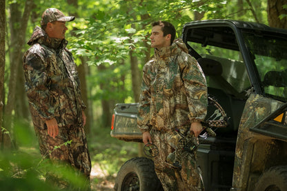 All-Purpose Rain Suit for Men, Waterproof Bi-Laminate Camo Pants &amp; Jacket, Realtree Edge, Size XL/2X