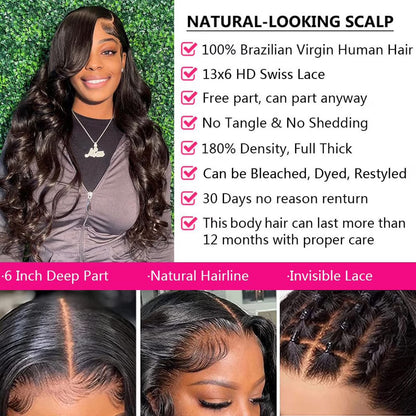Clearance Womens Wigs under $10 Front Lace Wigs Hair Pre Plucked Wigs Hair Glueless Wigs Human Hair for Black Women Brazilian Wig