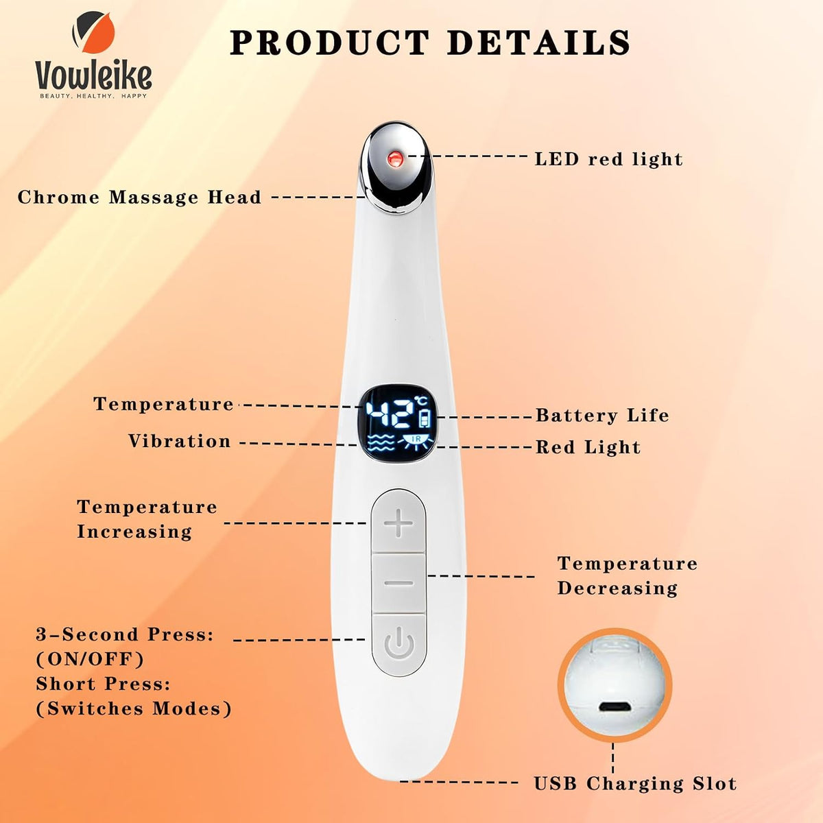 Heated Eye Wand, Pure White