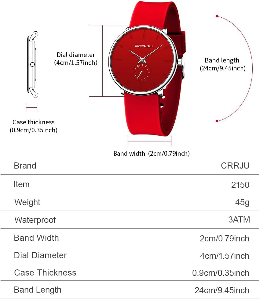 Men’S Women Watch Casual Stylish Waterproof Quartz Unisex Wristwatches, Ultra Thin Watches for Men Women, Colorful Silicone Band