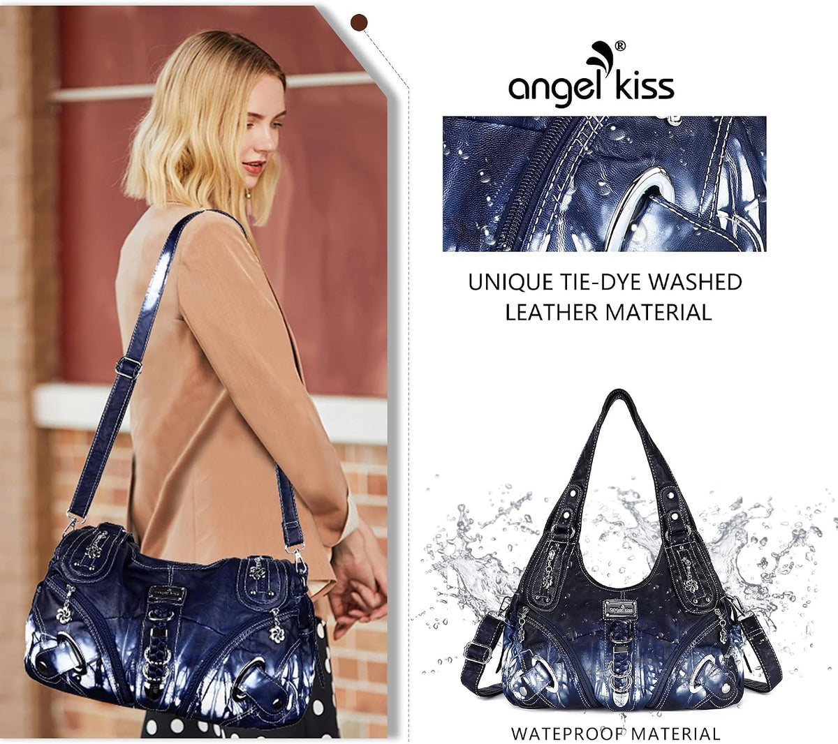 Angelkiss Hobo Purses and Handbags for Women Satchel Handbag Women Purses Large Daily Shoulder Bags