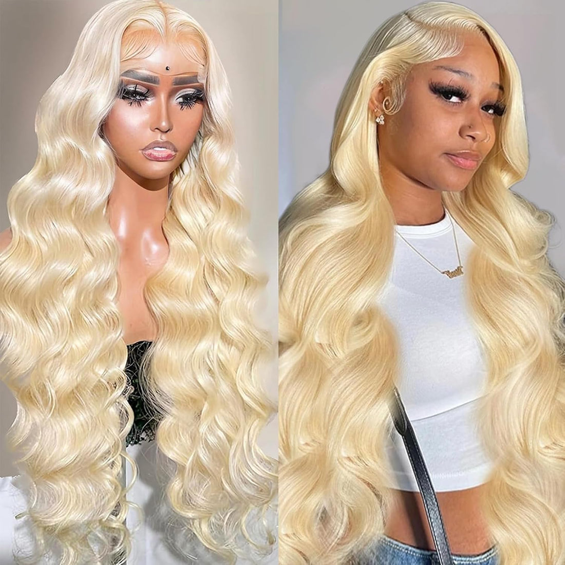 613 Body Wave Lace Front Wigs Human Hair Pre Plucked with Baby Hair 13X6 HD Lace Front Wig for Women Brazilian Virgin Body Wave Wig (32 Inch)