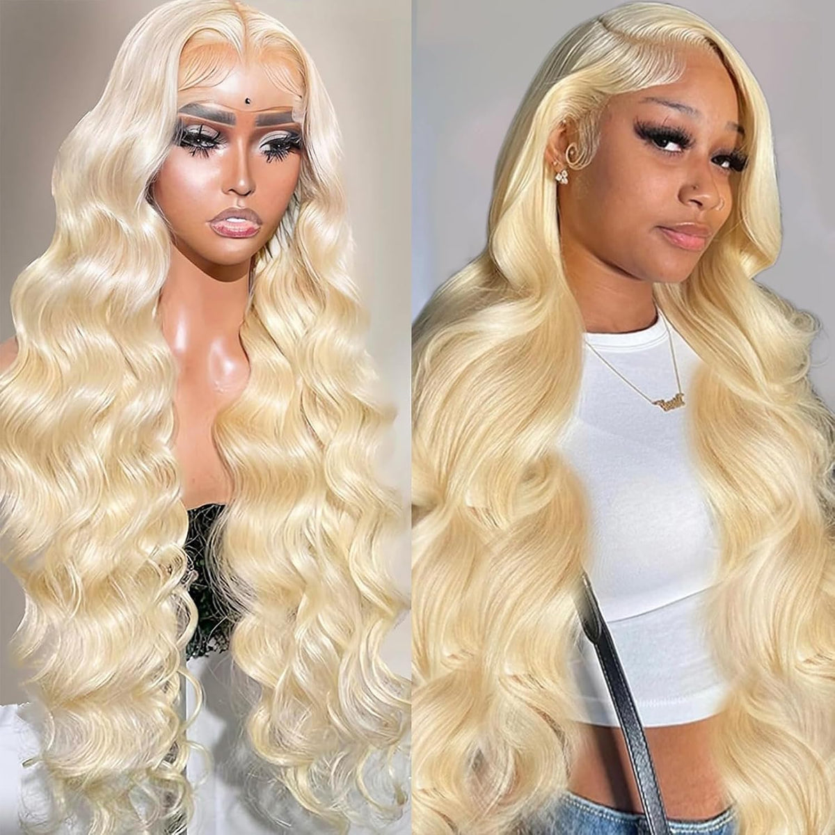 613 Body Wave Lace Front Wigs Human Hair Pre Plucked with Baby Hair 13X6 HD Lace Front Wig for Women Brazilian Virgin Body Wave Wig (32 Inch)