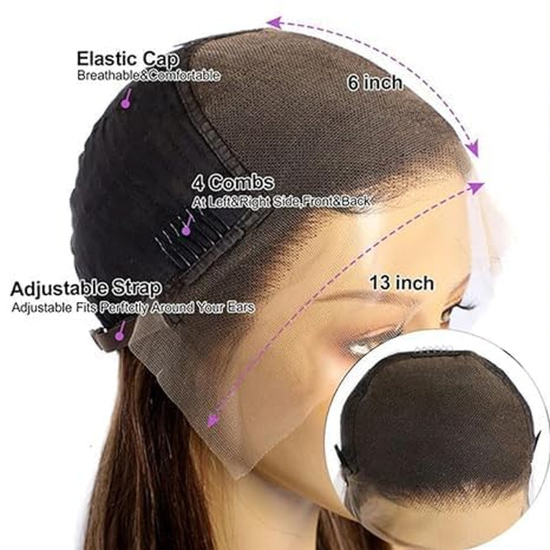 13X6 30 Inch Body Wave Lace Front Wig Human Hair 220 Density HD Lace Front Wigs Human Hair Pre Plucked Glueless Wig 100% Virgin Human Hair Lace Front Wigs for Women