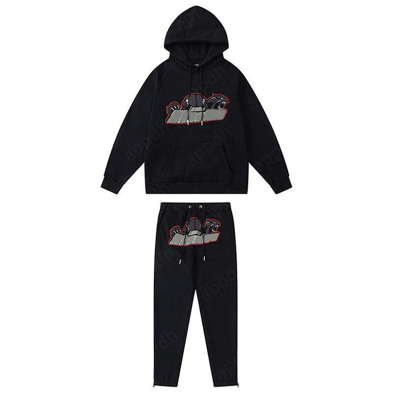 Mens Tracksuits Trousers Shooters Set Designer Hoodies Streetwear Sweatshirts Sports Suit Embroidery Plush Letter Decoration Thick Hoodies Men Pants