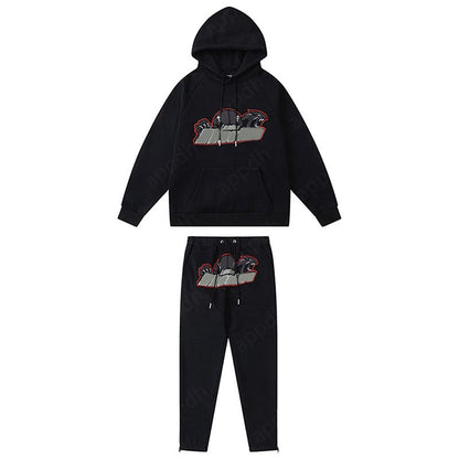 Mens Tracksuits Trousers Shooters Set Designer Hoodies Streetwear Sweatshirts Sports Suit Embroidery Plush Letter Decoration Thick Hoodies Men Pants