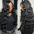 28 Inch 250% Density HD Lace Front Wigs Human Hair Loose Wave 100% Real Human Hair 15A Full 13X4 Large Lace Loose Deep Wave Wig Pre Plucked No Synthetic No Tangle No Shedding Triple Lifespan 3X