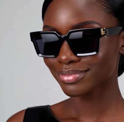 Gold Frame Large Size Sunglasses Men Women Shades Elegant Retro Classic Hip Hop