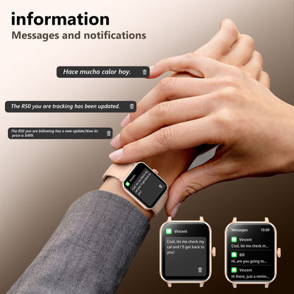 Smart Watch for Women,(Answer/Make Calls/Push Message),With 100+ Sports Modes,350Mah Battery,Fits for Android Ios Apple Samsung,Pink
