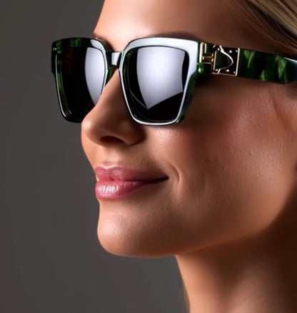 Gold Frame Large Size Sunglasses Men Women Shades Elegant Retro Classic Hip Hop