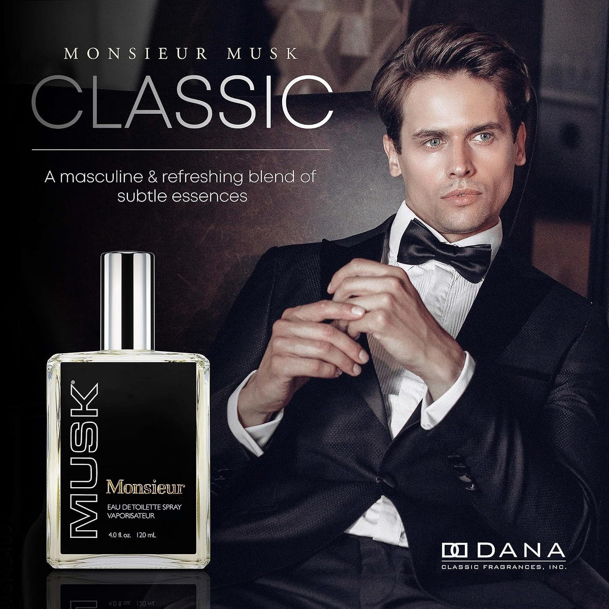 Monsieur Musk EDT Spray Mens Fragrances 4 Oz