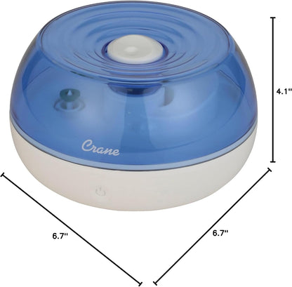 Personal Ultrasonic Cool Mist Travel Humidifier and Vaporizer for Congestion Relief, 360° Adjustable Nozzle, Filter-Free .75 Liter Tank, Blue/White, Office Humidifier