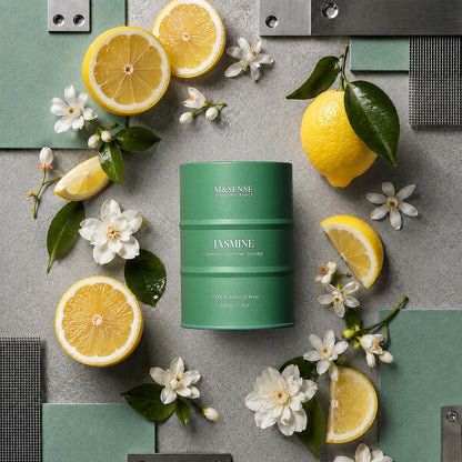 Jasmine Scented Candles Natural Non Toxic, Aromatherapy Candle for Stress Relief Meditation Relaxing, Housewarming Gifts for Women Men, 11.3Oz 70 Hour Long Burning