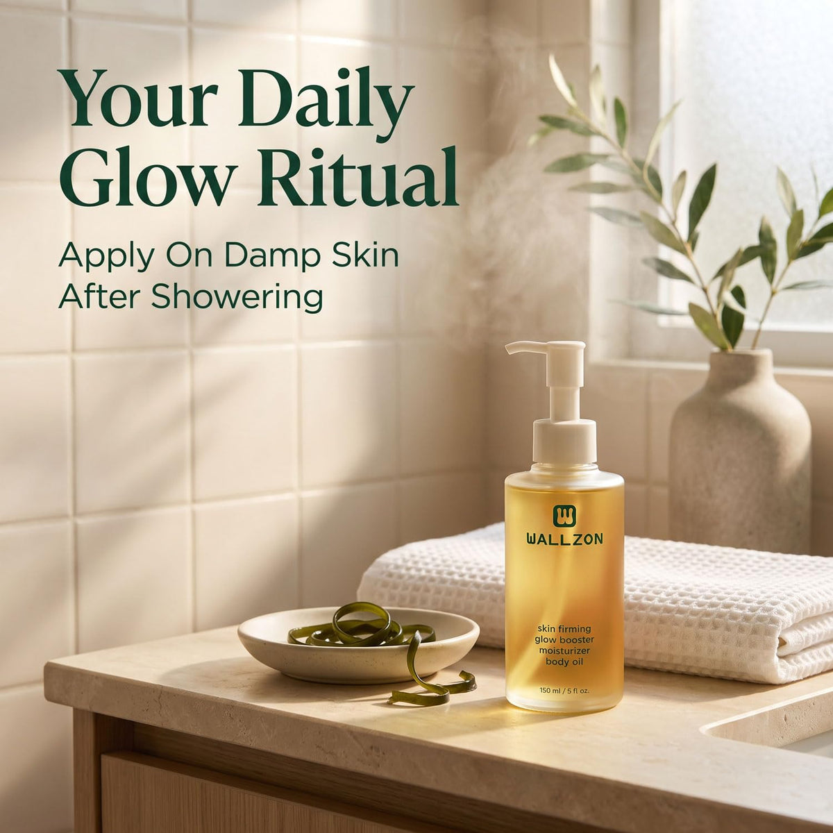 Ocean Algae Body Oil: Visibly Firming, Deep Moisture, Silky Glow- 5 FL OZ