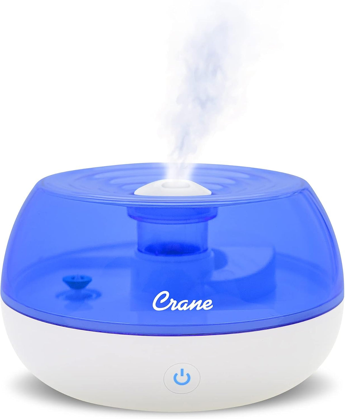 Personal Ultrasonic Cool Mist Travel Humidifier and Vaporizer for Congestion Relief, 360° Adjustable Nozzle, Filter-Free .75 Liter Tank, Blue/White, Office Humidifier