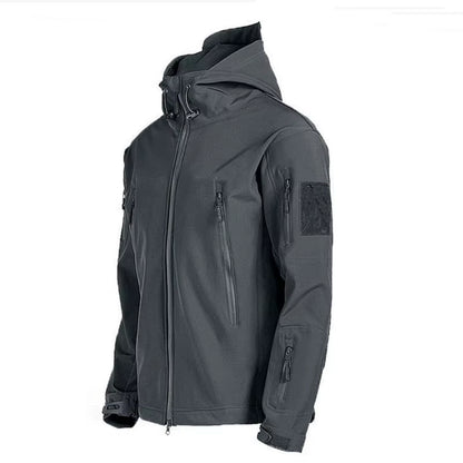 Winter Autumn Tactical Jackets Elastic Men Fleece Waterproof Suits Fishing Warm Hiking Camping Tracksuits Set Hood Coat S-5XL
