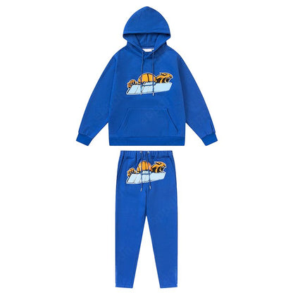 Mens Tracksuits Trousers Shooters Set Designer Hoodies Streetwear Sweatshirts Sports Suit Embroidery Plush Letter Decoration Thick Hoodies Men Pants