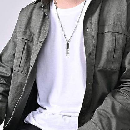 Bar Urn Necklaces for Ashes for Men Women Cremation Urn Jewelry Cross Cube Ash Necklace Memorial Keepsake Pendant Human Ashes Holder