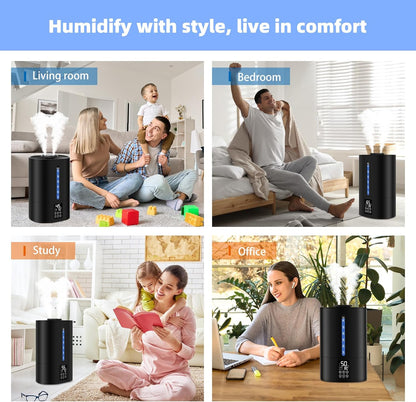 6L Warm &amp; Cool Mist Humidifiers for Bedroom,Large Room,Plants