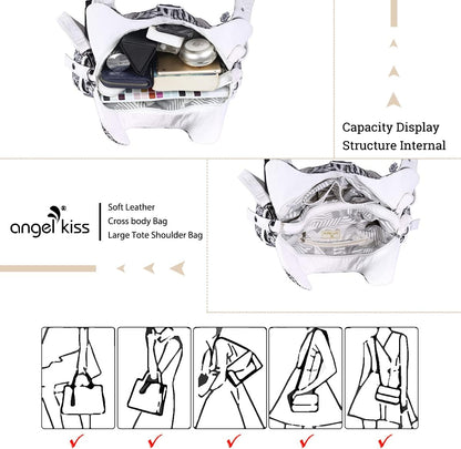 Angelkiss Hobo Purses and Handbags for Women Satchel Handbag Women Purses Large Daily Shoulder Bags