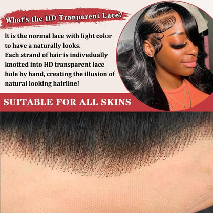 Bob Wig Human Hair 13X6 Lace Front Wigs 12 Inch Loose Body Wave HD Lace Frontal Wigs Glueless Wigs Human Hair Pre Plucked Wear and Go Short Bob Wigs for Black Women Natural Black Color