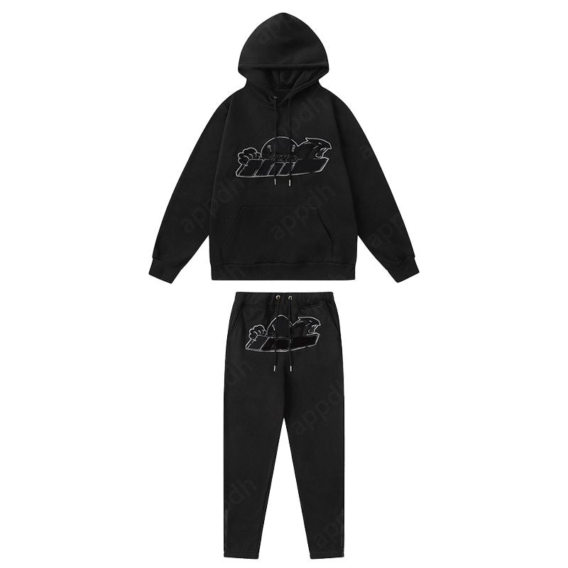 Mens Tracksuits Trousers Shooters Set Designer Hoodies Streetwear Sweatshirts Sports Suit Embroidery Plush Letter Decoration Thick Hoodies Men Pants