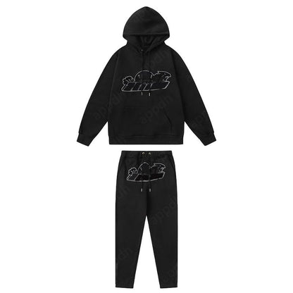 Mens Tracksuits Trousers Shooters Set Designer Hoodies Streetwear Sweatshirts Sports Suit Embroidery Plush Letter Decoration Thick Hoodies Men Pants