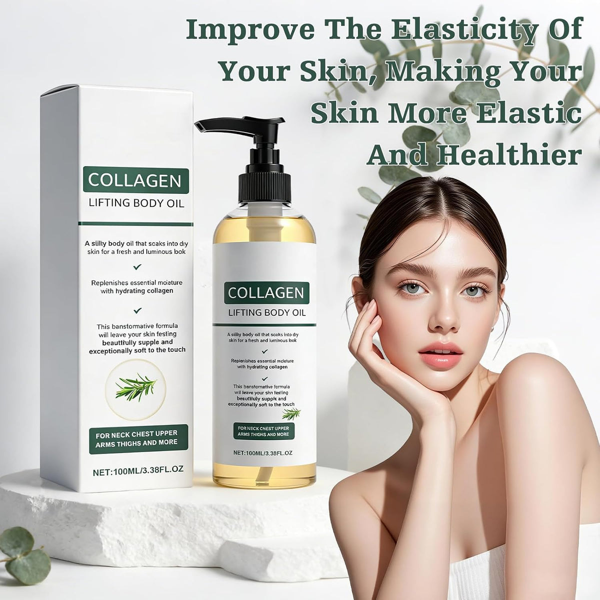 2 Packs Hydrating Collagen Oil for Body &amp; after Shower,Collagen Lifting Body Oil after Shower Moisturizer Collagen Body Oils for Women &amp; Men Lightweight Non-Greasy(1Pcs*3.38 Fl Oz)
