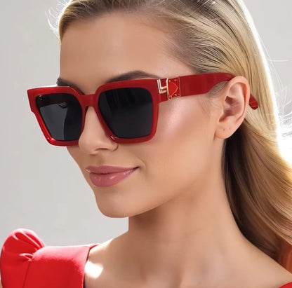 Gold Frame Large Size Sunglasses Men Women Shades Elegant Retro Classic Hip Hop